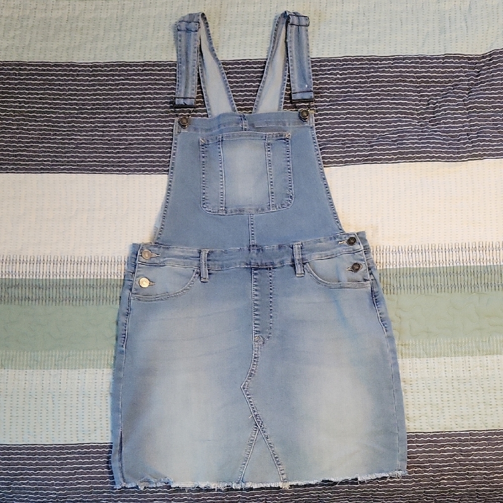KanCan Light Blue Denim Overall Dress